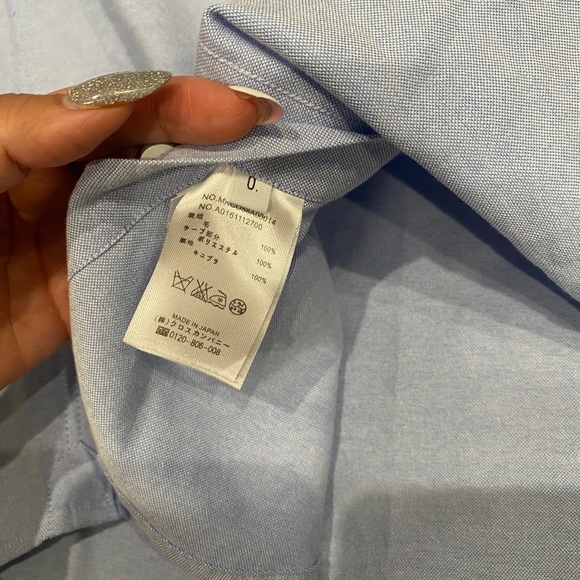 Thom Browne 4-bar Solid Blue Button Down Sz 0 - Picture 4 of 7